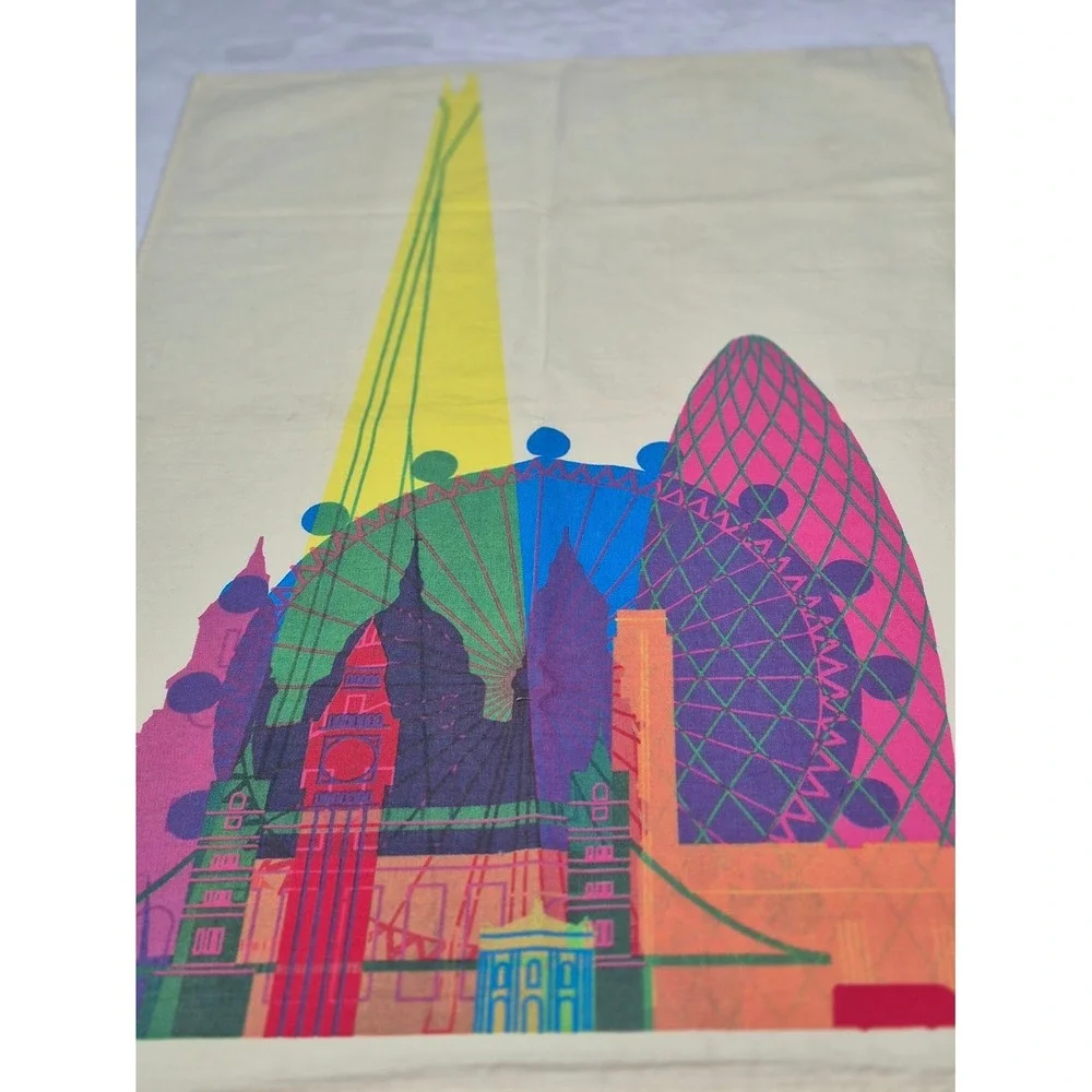 Tate Tea Towel London Landmarks White Cotton Museum Souvenir
